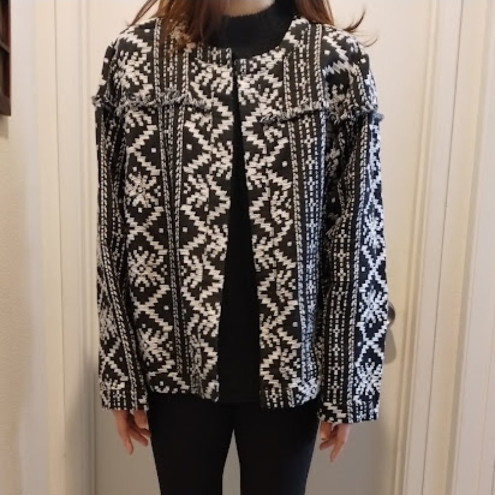 Who What Wear Southwest Fringe Coat, size probably large